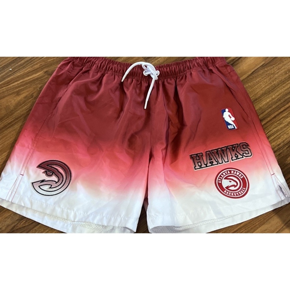 New $75 Pro Standard‎ Atlanta Hawks NBA Ombré Mesh Lined Shorts BAH3515704 Large